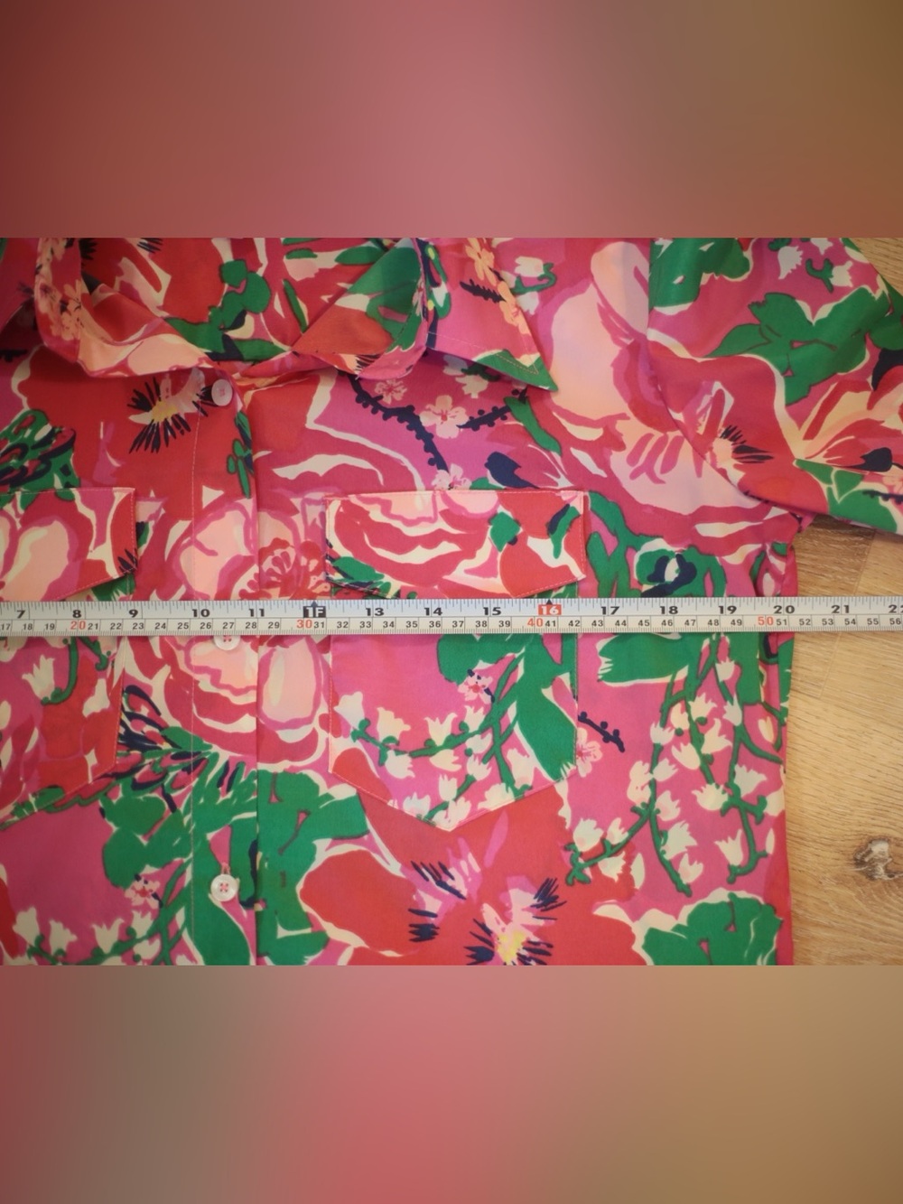 Lilly Pulitzer Women's Pink Floral Button Front Blouse Top Long Sleeve Size S - Picture 7 of 8